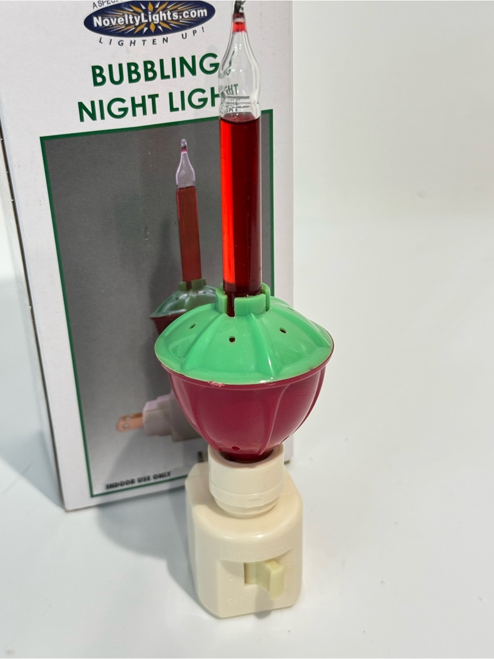Holiday Christmas Bubble Night Light Vintage Candlestick Bubbler nightlight